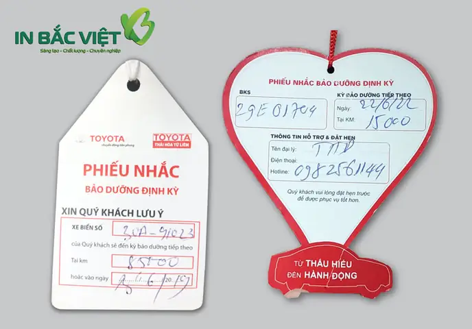 Tại Sao Nên In Phiếu Nhắc Bảo Dưỡng Tại In Bắc Việt? Tại Sao Nên In Phiếu Nhắc Bảo Dưỡng Tại In Bắc Việt?