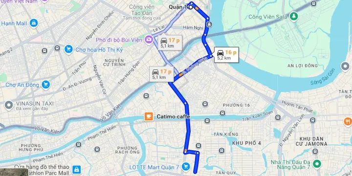 Chuyển Bằng Phương Tiện Tự Lái