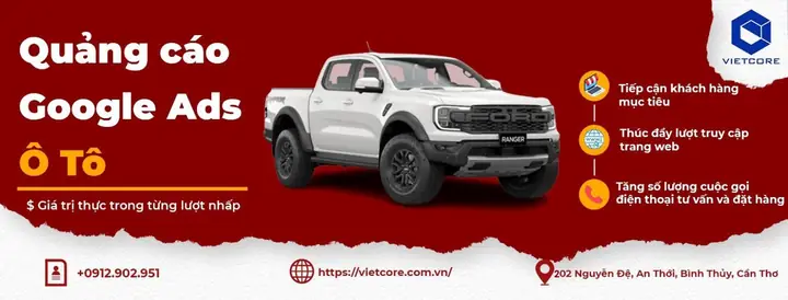 Chạy Quảng Cáo Google Cho Lĩnh Vực Bán Xe Ô Tô