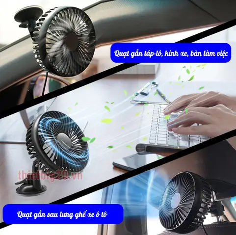 Quạt Ô Tô Đơn Gắn Táp-lô R-8039t