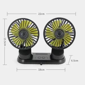 Quạt Điện Mini Đôi Dáng Trên Xe Ô Tô