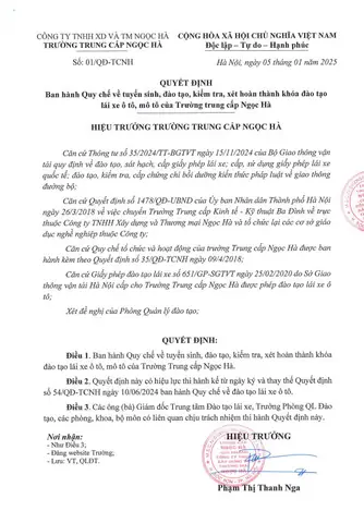 Quy Chế Tuyển Sinh Và Đào Tạo Nghề Lái Xe Ô Tô: Hướng Dẫn Chi Tiết