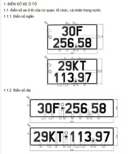 Yêu Cầu Riêng Với Biển Số Xe Ô Tô