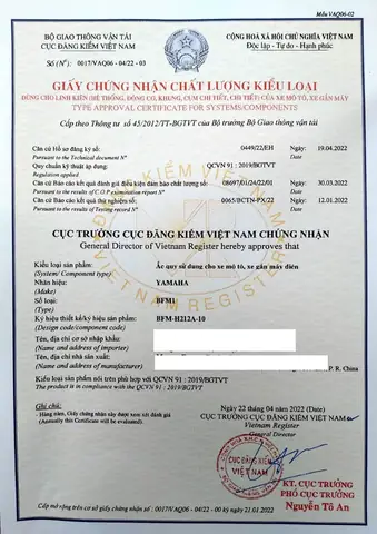 Quy Trình Chứng Nhận Chất Lượng Kiểu Loại