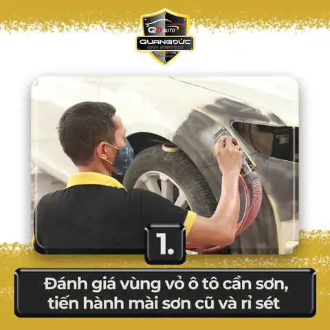 Bước 1: Đánh Giá Vùng Vỏ Ô Tô Cần Sơn, Tiến Hành Mài Sơn Cũ Và Rỉ Sét Đi
