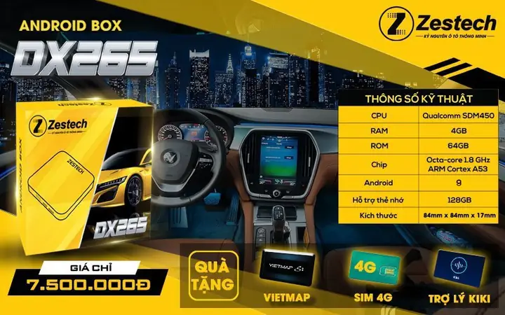 Giới Thiệuandroid Box Cho Ô Tôzestech Dx265