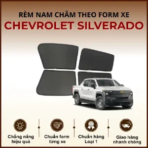 Rèm Che Nắng Nam Châm Ô Tô Chevrolet Silverado Cao Cấp
