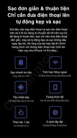 Sạc Không Dây Xiaomi Dùng Cho Xe Ô Tô
