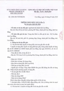 Thông Báo Đấu Giá Bán Tài Sản Trên Đât, Chuyên Nhượng Quyên Sử Dụng Đât Đôi Với Trụ Sở Làm Việc...