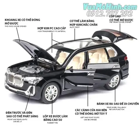Mô Hình Tĩnh Diecast Siêu Xe Ô Tô Bmw X7 Tỷ Lệ 1:24 , Đồ Chơi Xe Hơi 4 Bánh Oto Thu Nhỏ Bằng Kim Loại Mô Hình Tĩnh Diecast Siêu Xe Ô Tô Bmw X7 Tỷ Lệ 1:24 , Đồ Chơi Xe Hơi 4 Bánh Oto Thu Nhỏ Bằng Kim Loại