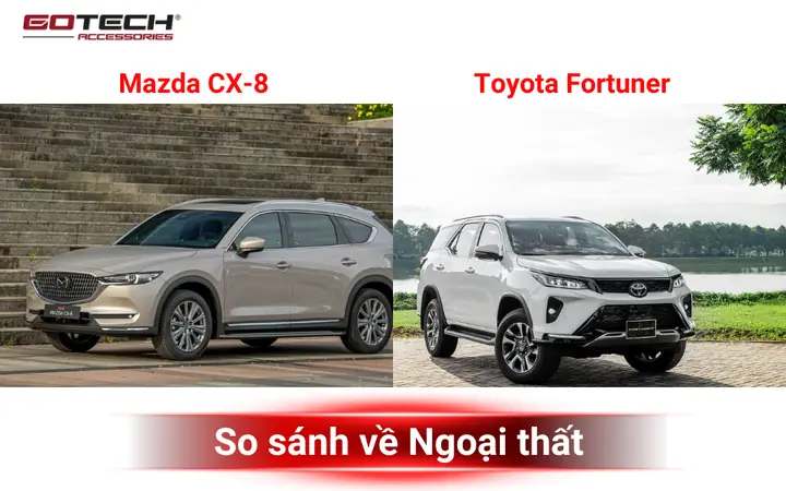 So Sánhcx-8vàfortunervề Ngoại Thất