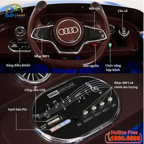 Chức Năng Trực Tiếp Trên Ô Tô Điện Cho Bé