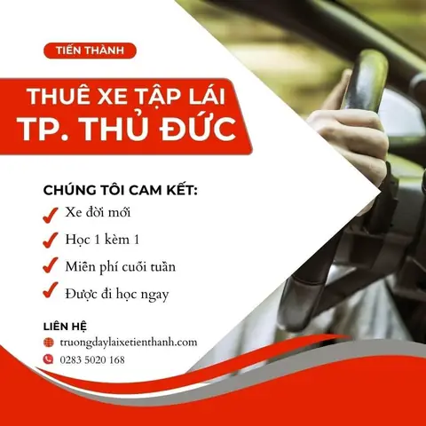 Thuê Xe Tập Lái Tại Thủ Đức - Tiến Thành