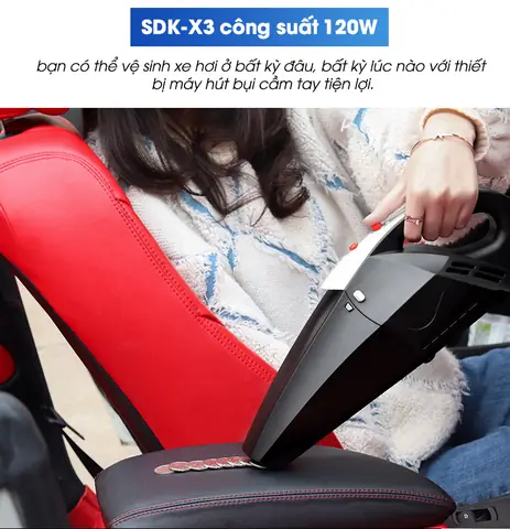 Máy Hút Bụi Cầm Tay Chuyên Ô Tô Sdk-x3 Công Suất 120w (điện 12v)