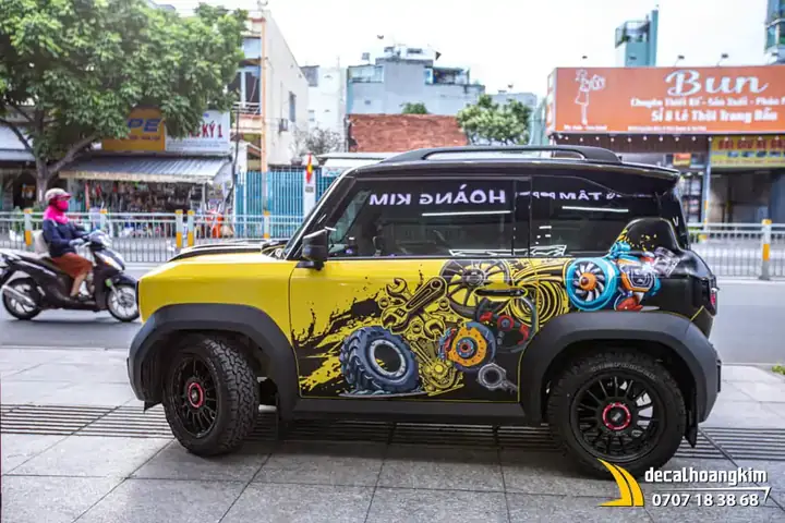 Tem Xe Vinfast Vf3 - Mẫu Tem Trùm Phong Cách Nghệ Thuật