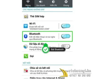Bước 2: Bật Chế Độ Bluetooth Trên Ô Tô