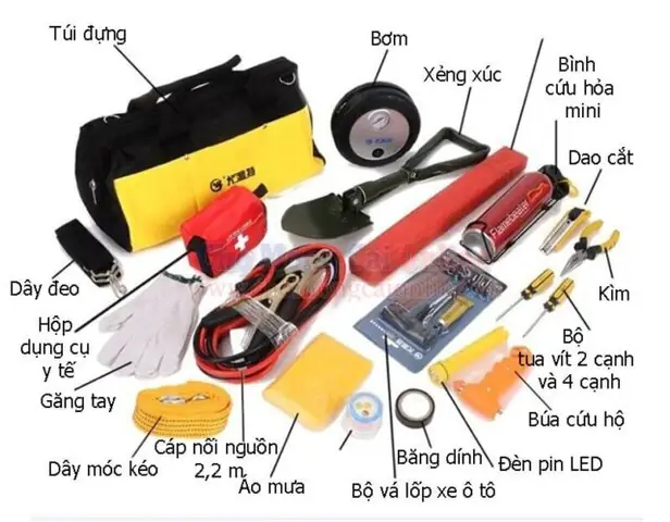 10. Bộ Dụng Cụ Cứu Hộ Xe