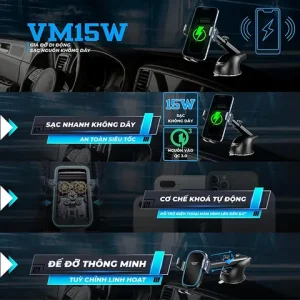 Kẹp Điện Thoại Trên Ô Tô Vietmap Vm15w