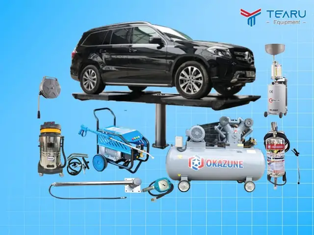 Thông Tin Trọn Bộ Thiết Bị Rửa Xe Ô Tô Có Cầu Nâng 1 Trụ Dùng Điện 3 Pha