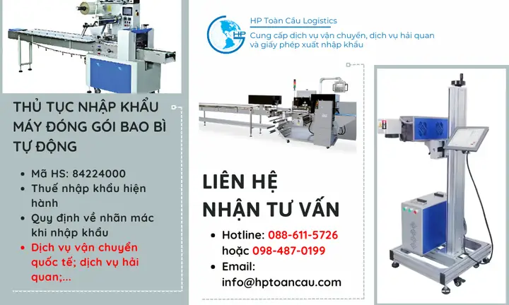 Thủ Tục Nhập Khẩu Máy Đóng Gói Bao Bì Tự Động 2025