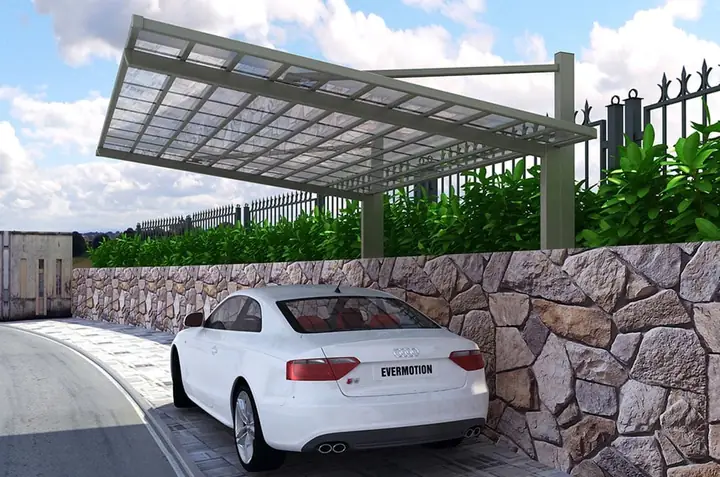 Mẫu Nhà Để Xe Ô Tô Ngoài Trời Đẹp