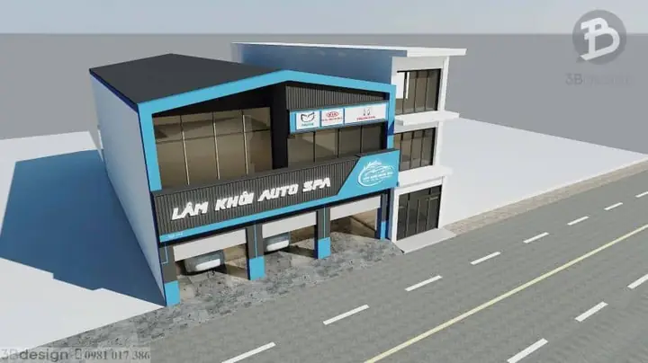 Thiết Kế Thi Công Xưởng Gara Sửa Chữa, Chăm Sóc Ô Tô Đẹp Hiện Đại
