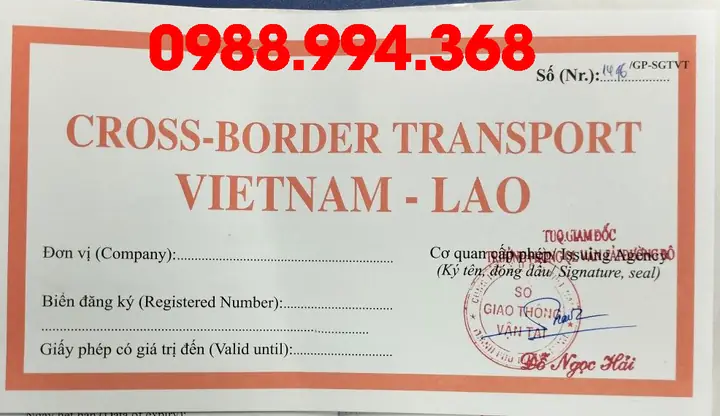 Giấy Phép Vận Tải Việt Nam – Lào Là Gì?
