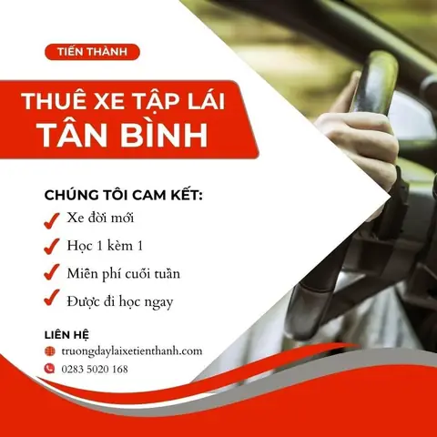 Thuê Xe Tập Lái Quận Tân Bình - Trường Đào Tạo Lái Xe Tiến Thành