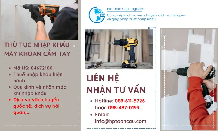 Thủ Tục Nhập Khẩu Máy Khoan Cầm Tay 2025