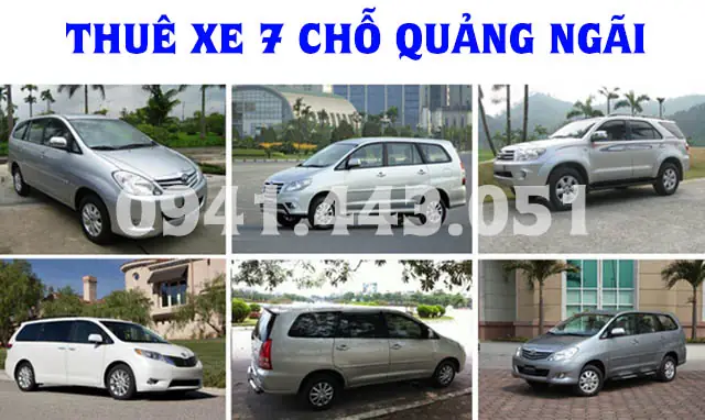 Bảng Giá Chothuê Xe 7 Chỗ Tại Quảng Ngãi.