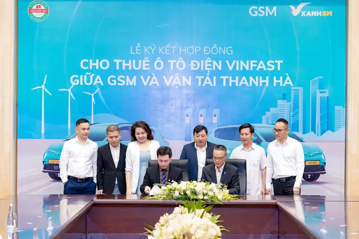 Hợp Tác Xã Thanh Hà Và Gsm Ký Kết Hợp Đồng Thuê Ô Tô Điện Vinfast.