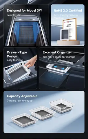 Hình Ảnh Hộc Đựng Đồ Gắn Trên Xe Ôtô Baseus T-space Series Car Center Console Armrest Box