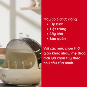 Thiết Kế Của Máy Úp Bình Sữa Và Tiệt Trùng Sấy Khô Uvc Fatzbaby Tidy 1 Fb4268wm: