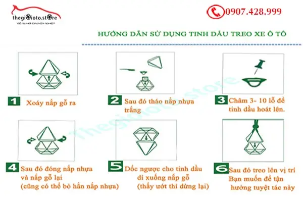 Hướng Dẫn Cách Sử Dụng Tinh Dầu Treo Xe