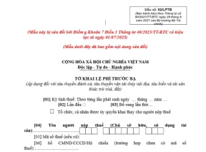 Mẫu 02/lptb Mẫu Tờ Khai Lệ Phí Trước Bạ Mới Nhất 2025