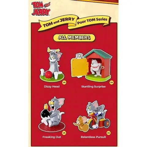 Mô Hình Đồ Chơi Blind Box Chuyển Động Tom And Jerry Poor Tom ( Mèo Tom Tội Nghiệp ) 52toys