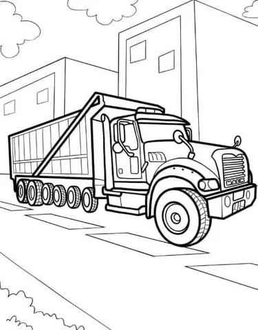 Bộ Sưu Tập Tranh Tô Màu Xe Container Cho Bé