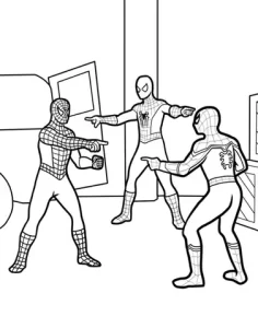 1tranh Tô Màu Spider Man Dễ Thương