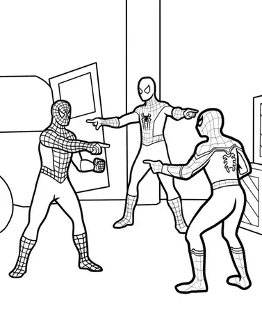 1tranh Tô Màu Spider Man Dễ Thương