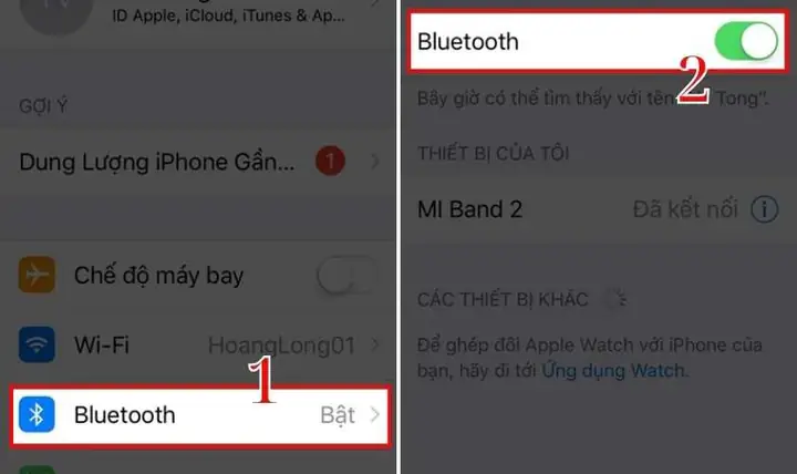 Bước 3: Bật Bluetooth Trên Điện Thoại