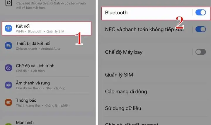 Bước 3: Bật Bluetooth Trên Điện Thoại