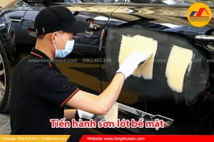 Bước 4: Tiến Hành Sơn Lót Bề Mặt