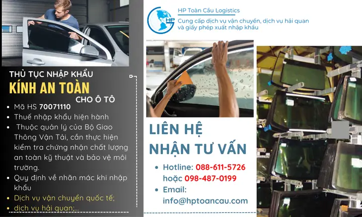 Thủ Tục Nhập Khẩu Kính An Toàn Cho Ô Tô Năm 2025