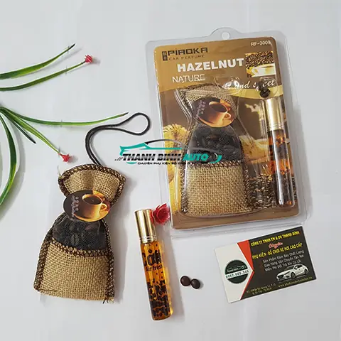 Túi Thơm Cà Phê Treo Xe Ô Tô Tặng Kèm Tinh Dầu