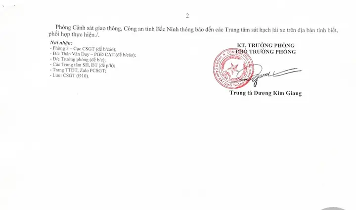 Thông Báo Lịch Dự Kiến Tổ Chức Sát Hạch Lái Xe Cơ Giới Đường Bộ Tháng 9 Năm 2025