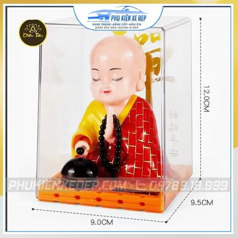 Tượng Phật Gõ Mõ Gật Đầu - Năng Lượng Mặt Trời