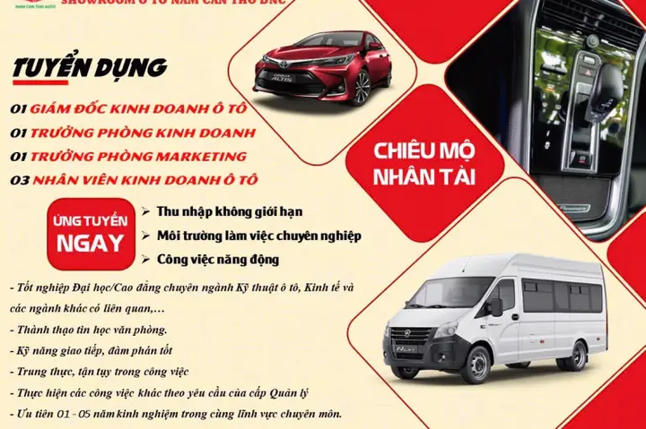 Yếu Tố Then Chốt Khi Tuyển Trưởng Phòng Kinh Doanh Xe Ô Tô