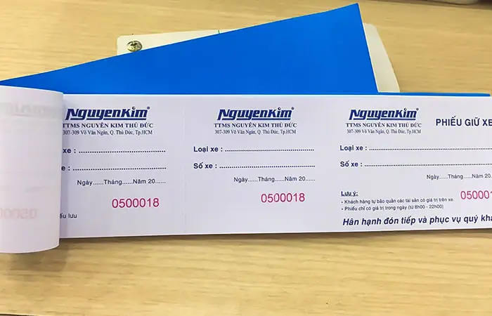 Những Mẫu Vé Gửi Xe, Vé Giữ Xe Chất Lượng Cao, Giá Rẻ Tại Hà Nội