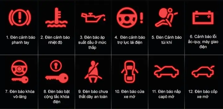 12. Đèn Cảnh Báo Cốp Xe Đang Mở