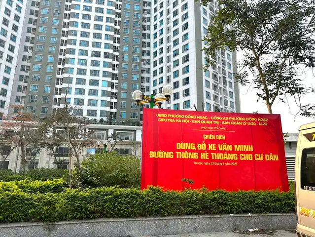 Ubnd Phường Đông Ngạc Cùng Các Đơn Vị Liên Ngành Phối Hợp Tổ Chức Chiến Dịch Tuyên Truyền Đề Nghị Người Dân Đỗ Xe Văn Minh Tại Ciputra.